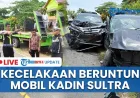 Kecelakaan Beruntun di Buton Libatkan Mobil 2 Kepala Dinas Sultra, 4 Luka-luka