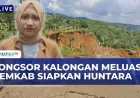 Longsor Kalongan Semarang Meluas hingga 5 Hektare, Pemkab Siapkan Huntara