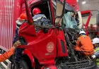 Kecelakaan Terowongan Deo But: 2 Orang Terluka Terjebak di Kabin Truk