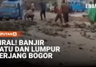 Banjir Batu Terjang Bogor: Akses Jalan Lumpuh Total di Tamansari