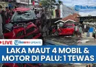 Kecelakaan Beruntun di Yos Sudarso Palu Libatkan 4 Mobil & Motor, 1 Tewas