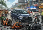 Kecelakaan Maut di Simpang Tonjong Ciamis: Pejalan Kaki Tewas Tertabrak Avanza
