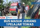 Kecelakaan Maut Bus PO Anugerah di Lahat: 1 Pelajar Tewas, Sopir Hilang Kendali
