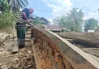 Penyintas Bencana Sekumur Manfaatkan Kayu Bekas Banjir untuk Bangun Perahu