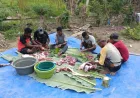 Korban Banjir Pante Bidari Jaga Tradisi Meugang dengan Memasak Daging Sapi Bersama