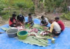 Korban Banjir Pante Bidari Memasak Daging Bersama Jaga Tradisi Meugang