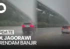 Banjir Genangi KM 12 Tol Jagorawi, Arus Lalin Menuju Jakarta Macet Total