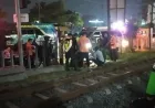 Kecelakaan Pelintasan Jemurwonosari Surabaya: Pemotor Tewas Tertabrak Kereta Api
