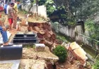 16 Makam di TPU Muara Benda Depok Longsor ke Kali Ciliwung, Jenazah Dievakuasi