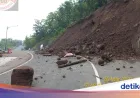 Longsor Jalur Clongop Kembali Terjadi, Lalu Lintas Diberlakukan Sistem Buka Tutup