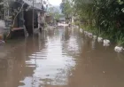 Banjir di Dusun Rowoganjar Semarang Akibat Debit Air Tinggi Setelah Hujan Deras