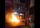 Kecelakaan Mengerikan di Medan: 2 Motor Bertabrakan dan Terbakar, 2 Luka Berat