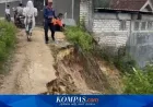 Longsor Ambleskan Jalan Desa, Akses 2 Dusun di Pamekasan Terhenti Total