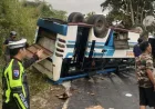 Kecelakaan Bus Terguling di Danau Ranau OKU Selatan, 28 Penumpang Luka