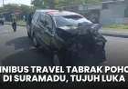 Minibus Travel Kecelakaan di Jalur Suramadu, 7 Luka Parah, Sopir Diduga Microsleep