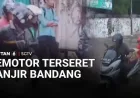 Nekat Terobos Banjir, Pemotor Terseret Arus: Ini Bahayanya