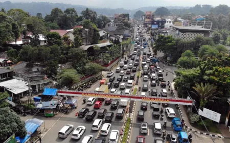Kepadatan Jalur Puncak Bogor Saat Libur Imlek: Kebijakan One Way dan Ganjil Genap Diterapkan