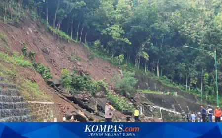 Longsor Tanjakan Clongop: Jalur Klaten-Gunungkidul Ditutup Total Sementara