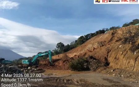 Longsor di Agam Tutup Total Akses Jalan Provinsi Padang-Bukittinggi