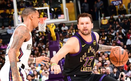 Dobel-Dobel Luka Doncic Selamatkan Lakers dari Tekanan Pelicans 110-101