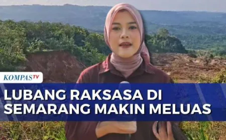 Longsor Lubang Raksasa di Semarang Dekati Permukiman, BPBD Pasang Early Warning System Digital