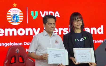 Persija Jakarta Cetak Sejarah Digital dengan Kerja Sama VIDA untuk Keamanan Kontrak