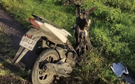 Polisi Tewas di Ngawi Usai Motor Ditabrak Mobil saat Menyalip Truk