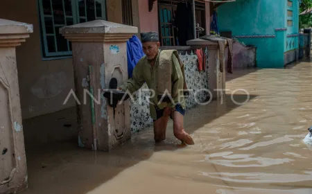 Banjir di Kota Cilegon Akibat Hujan Deras Rendam Ratusan Warga