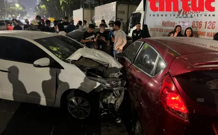 Kecelakaan Beruntun di Jalan Nguyen Chanh: 3 Luka Serius dan Kerusakan Parah