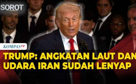 Presiden Trump Klaim Angkatan Laut dan Udara Iran Hancur Total dalam Operasi Militer