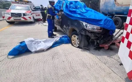 Kecelakaan Maut Mobil Innova Tabrak Truk di Tol Indrapura-Kisaran, 4 Tewas