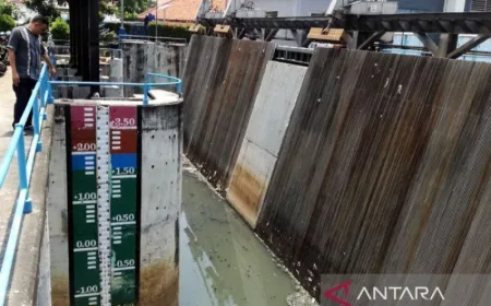 Angke Hulu Siaga 1: BPBD Prediksi Air Capai Pintu Air Cengkareng dalam 3 Jam