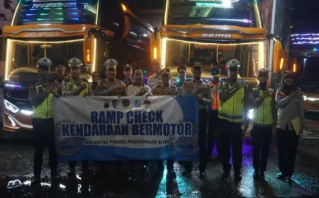 Polresta Pekalongan Periksa Kesehatan Sopir Bus untuk Tekan Kecelakaan Mudik 2026