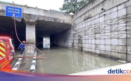 Underpass Mampang Jaksel Terendam Banjir, Kendaraan Terpaksa Dialihkan