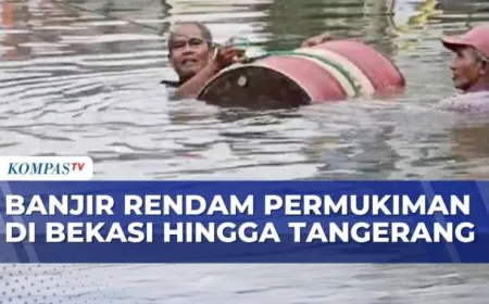 Banjir Rendam Permukiman Bekasi dan Tangerang, Air Capai Satu Meter!