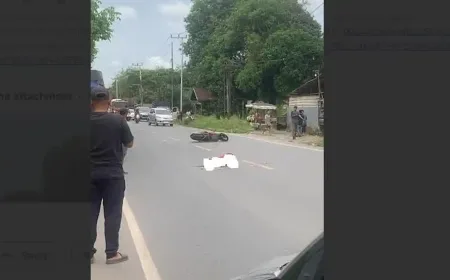 Polisi Olah TKP Kecelakaan Maut di Binuang Tapin, Korban Diduga Pulang Kerja