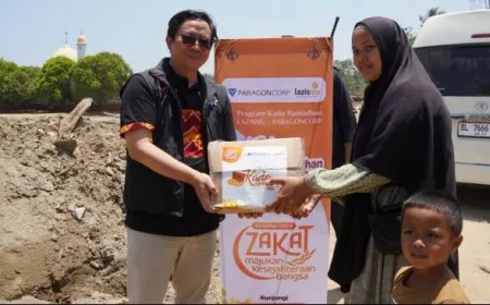LazisMU dan Paragon Corp Salurkan Bansos Kado Ramadan untuk Korban Banjir Aceh