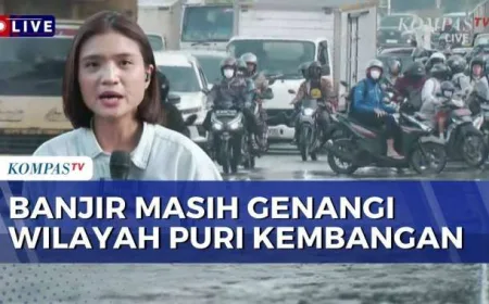 Banjir di Puri Kembangan Masih Menggenang, Polisi Lakukan Rekayasa Lalu Lintas