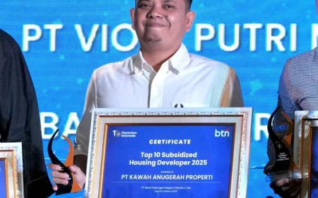 Kawah Anugerah Properti Masuk 10 Besar Developer Rumah Subsidi Terbaik 2025