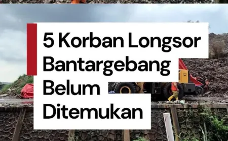 5 Korban Longsor TPST Bantargebang Belum Ditemukan: 2 Sopir Truk & 3 Pemulung