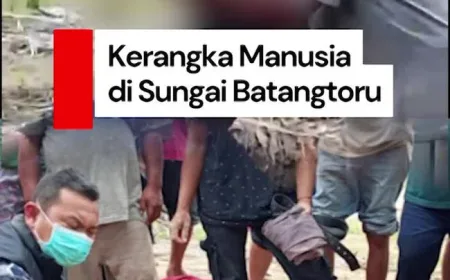 Kerangka Manusia Ditemukan di Sungai Batangtoru, Diduga Korban Banjir Garoga 2025