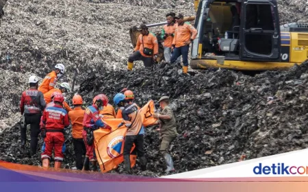 Korban Tewas Longsor Sampah Bantargebang Bertambah Jadi 7 Orang, 6 Selamat