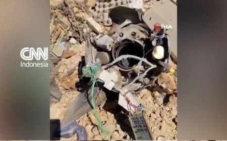 Penampakan Puing Rudal Iran Jatuh di Turki Setelah Dicegat NATO