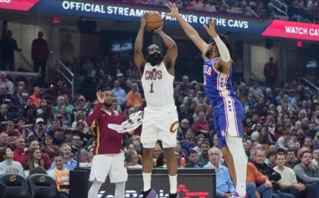 James Harden Cetak 29 Ribu Poin, Cavs Menang Telak atas 76ers