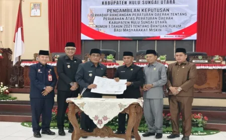 DPRD HSU Sahkan Perubahan Perda Bantuan Hukum untuk Masyarakat Miskin
