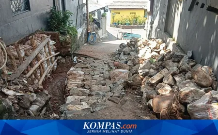 Jalan Lingkungan di Pasar Rebo Longsor, Akses Jalan Raya Bogor Terhambat