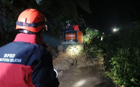 Akses Jalan Desa Pulau Beringin Utara di OKU Selatan Normal Setelah Longsor