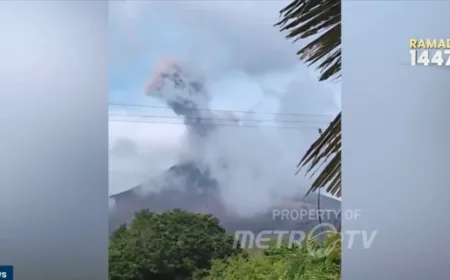 Gunung Lewotobi Laki-Laki Erupsi Lagi, Banjir Lahar Dingin Serang Pemukiman
