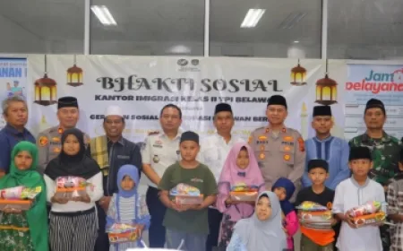 Imigrasi Belawan Gelar Bakti Sosial dan Santuni 100 Anak Yatim di Ramadan 1447 H
