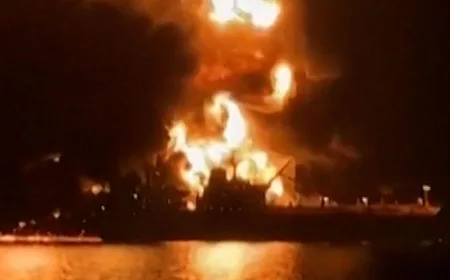 Tanker Minyak Diserang di Perairan Irak: Detik-detik Kebakaran Hebat Terjadi